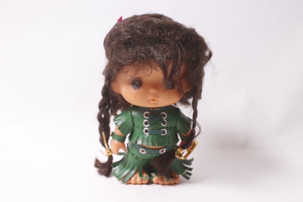 1970s Japanese Native American Girl Doll Sekiguchi Watanabe ~ 260721-WH 177